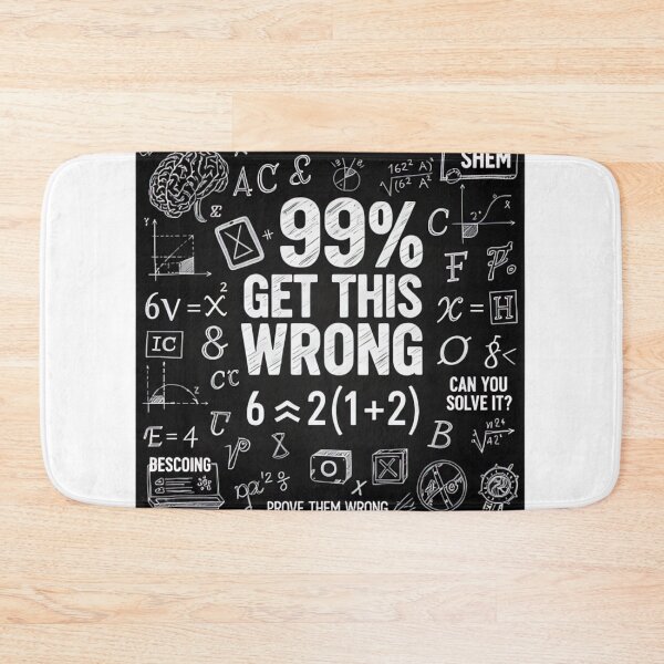 Item preview, 99% Get This Wrong – Chalkboard-Style Math Puzzle Design designed and sold by ARTReMi.