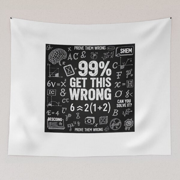 Item preview, 99% Get This Wrong – Chalkboard-Style Math Puzzle Design designed and sold by ARTReMi.