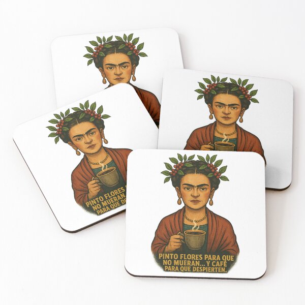 Item preview, Flowers, Coffee and Frida designed and sold by elsotanodelcine.