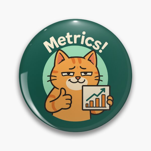 Item preview, Confident Cat with Metrics Chart designed and sold by Yuliya Brush.