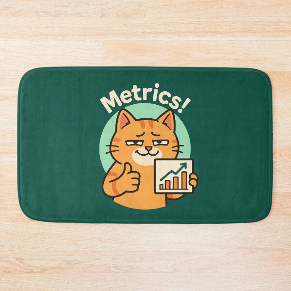 Item preview, Confident Cat with Metrics Chart designed and sold by Yuliya Brush.