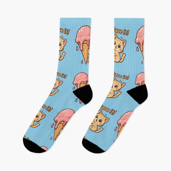 Item preview, Cute Cat Saving Ice Cream designed and sold by Yuliya Brush.