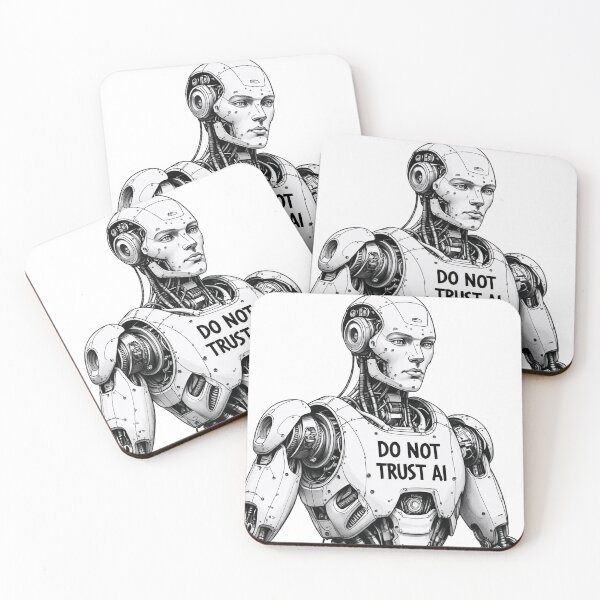 Item preview, Do Not Trust AI – Bold Artificial Intelligence Warning Design designed and sold by smitke.