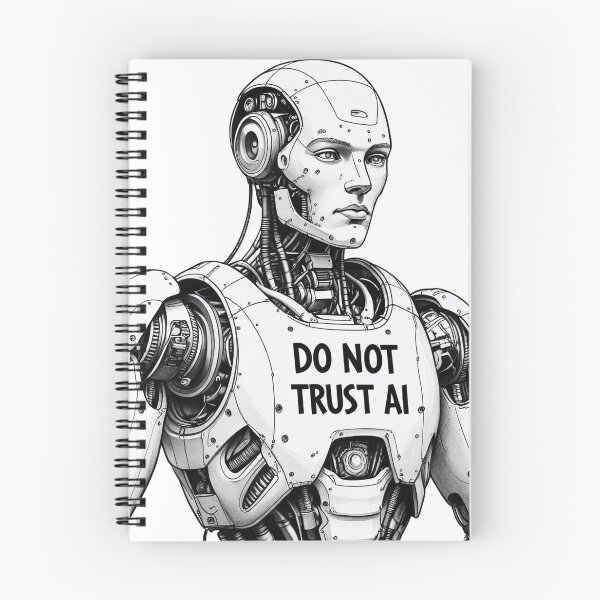 Item preview, Do Not Trust AI – Bold Artificial Intelligence Warning Design designed and sold by smitke.