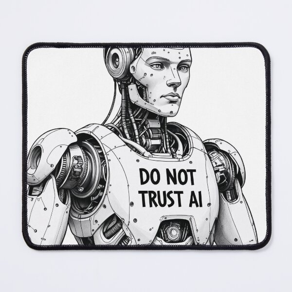 Item preview, Do Not Trust AI – Bold Artificial Intelligence Warning Design designed and sold by smitke.