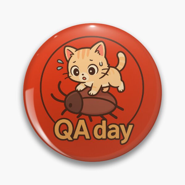 Item preview, QA Day Bug Hunter Cat designed and sold by Yuliya Brush.