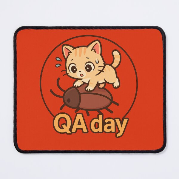 Item preview, QA Day Bug Hunter Cat designed and sold by Yuliya Brush.