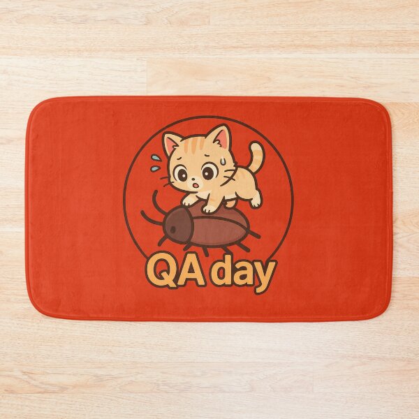 Item preview, QA Day Bug Hunter Cat designed and sold by Yuliya Brush.