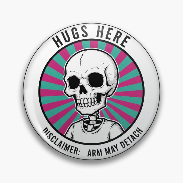 Item preview, Hugs Here Disclaimer: Arm May Detach Skeleton designed and sold by Owcomm.
