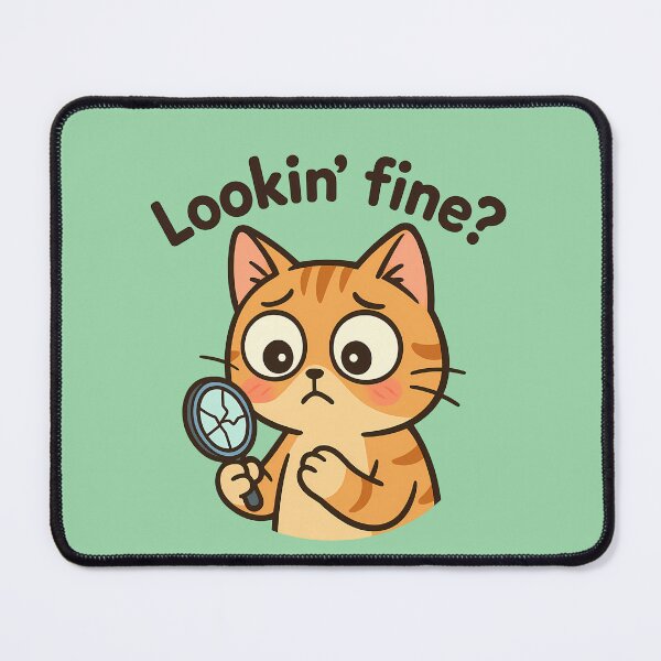 Item preview, Lookin’ Fine Cat Inspector designed and sold by Yuliya Brush.