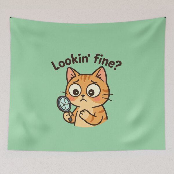 Item preview, Lookin’ Fine Cat Inspector designed and sold by Yuliya Brush.