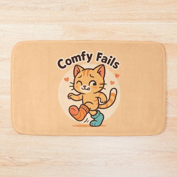 Item preview, Mismatched Socks Comfy Cat designed and sold by Yuliya Brush.