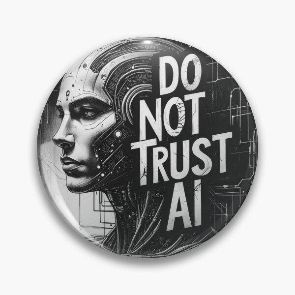 Item preview, Do Not Trust AI – Bold Artificial Intelligence Warning Design designed and sold by smitke.