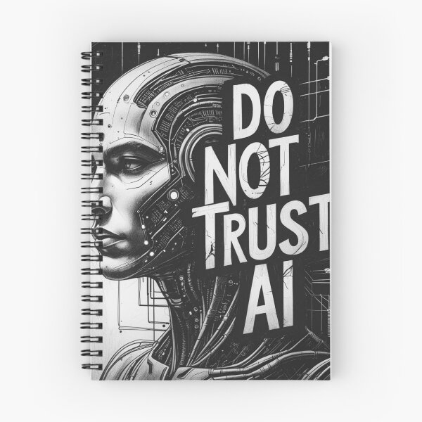 Item preview, Do Not Trust AI – Bold Artificial Intelligence Warning Design designed and sold by smitke.