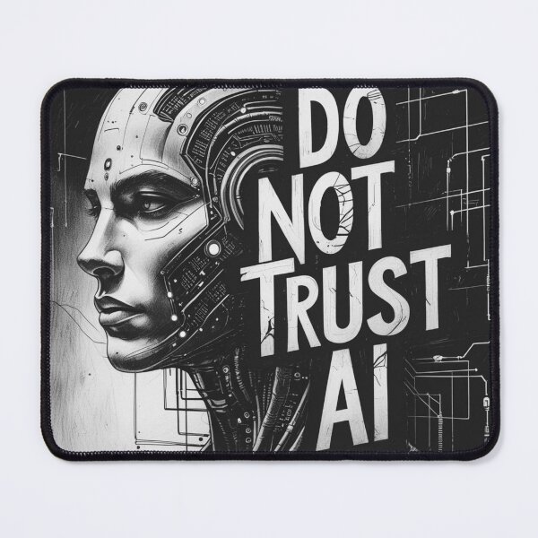 Item preview, Do Not Trust AI – Bold Artificial Intelligence Warning Design designed and sold by smitke.