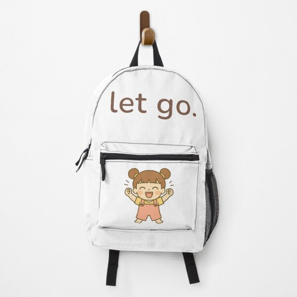 Item preview, Let Go – Chibi Girl Smiling with Raised Arms for Lighthearted Energy designed and sold by HelloPumpui.