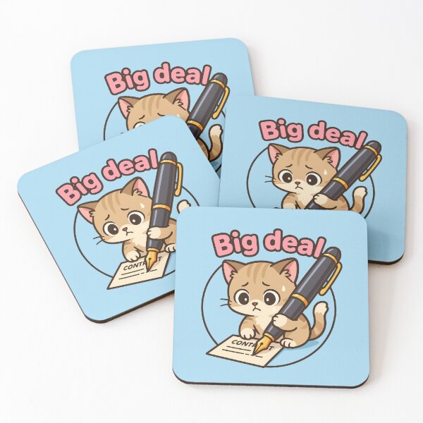 Item preview, Big Deal Nervous Contract Cat designed and sold by Yuliya Brush.