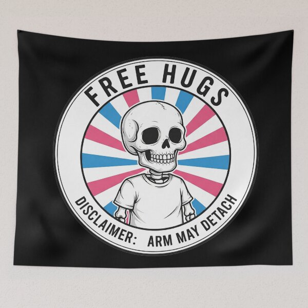 Item preview, Free Hugs Disclaimer: Arm May Detach Skeleton designed and sold by Owcomm.