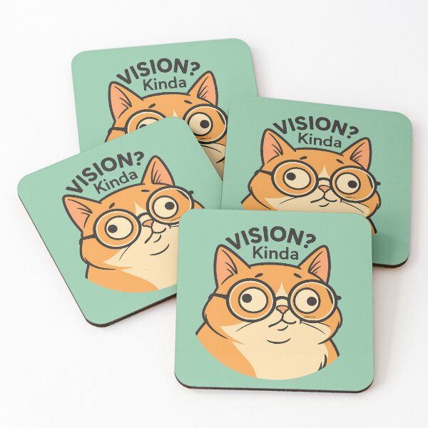 Item preview, Kinda Vision Cat Glasses Meme designed and sold by Yuliya Brush.
