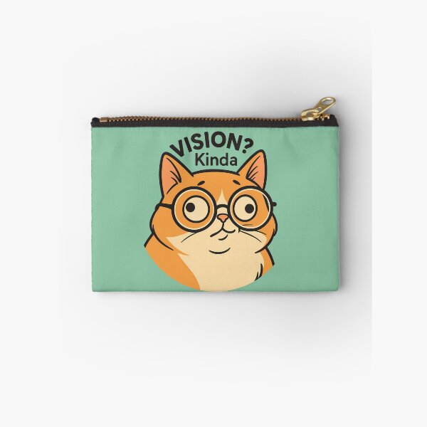 Item preview, Kinda Vision Cat Glasses Meme designed and sold by Yuliya Brush.