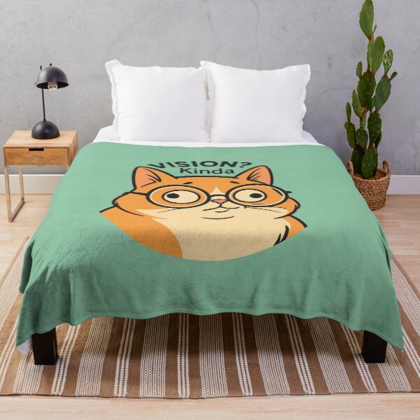 Item preview, Kinda Vision Cat Glasses Meme designed and sold by Yuliya Brush.