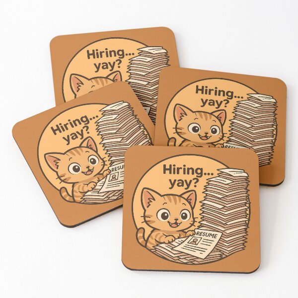 Item preview, Hiring Cat Drowning in Resumes designed and sold by Yuliya Brush.