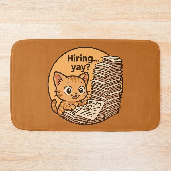 Item preview, Hiring Cat Drowning in Resumes designed and sold by Yuliya Brush.
