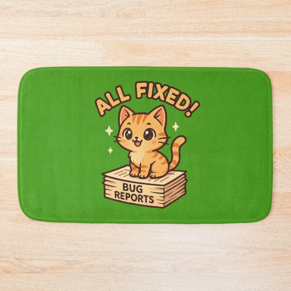 Item preview, All Fixed Bug Report Cat designed and sold by Yuliya Brush.