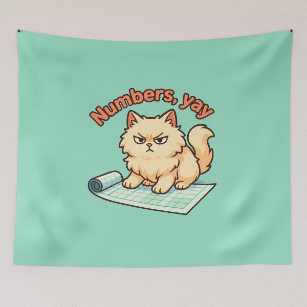Item preview, Grumpy Cat Hates Spreadsheets designed and sold by Yuliya Brush.