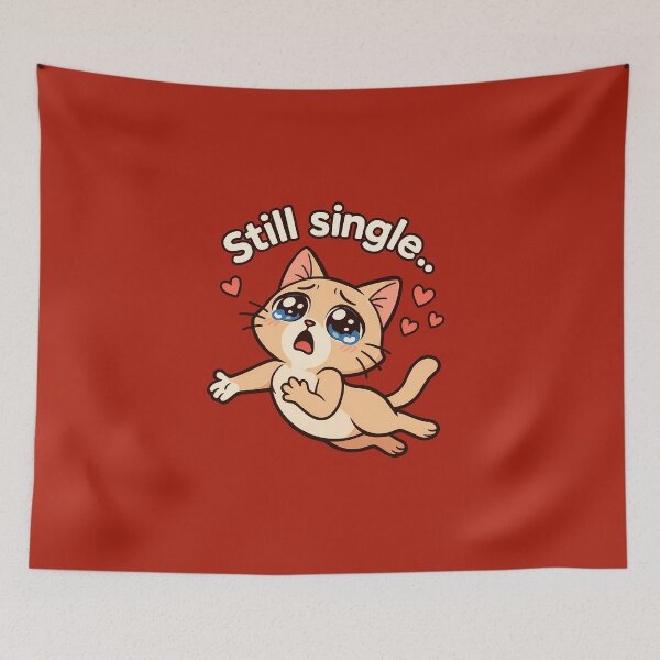 Item preview, Crying Cat Still Single Sticker designed and sold by Yuliya Brush.