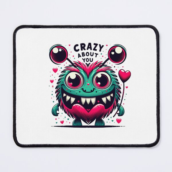 Item preview, Crazy About You – Cute Monster Love Design designed and sold by gigabaitas.