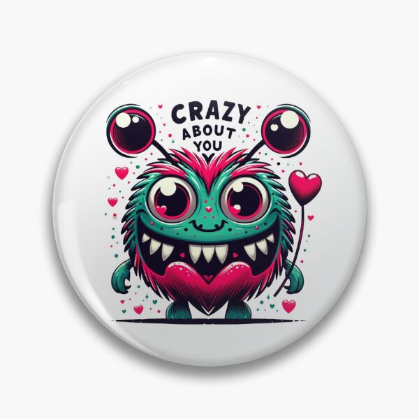 Item preview, Crazy About You – Cute Monster Love Design designed and sold by gigabaitas.