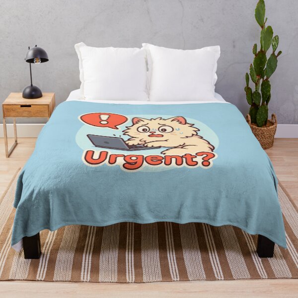 Item preview, Stressed Cat Urgent Laptop Sticker designed and sold by Yuliya Brush.