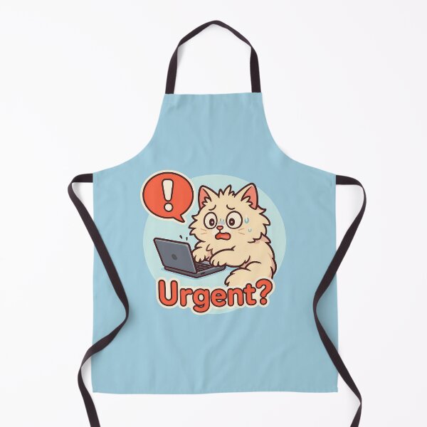 Item preview, Stressed Cat Urgent Laptop Sticker designed and sold by Yuliya Brush.