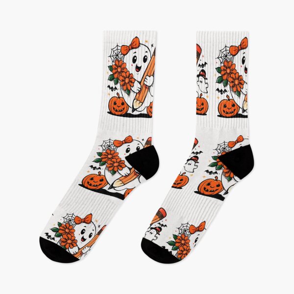 Item preview, Floral Teacher Halloween Cute Ghost designed and sold by cawtoon.