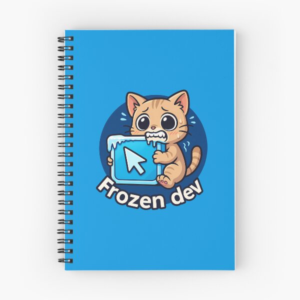 Item preview, Frozen Dev Cat Coding Sticker designed and sold by Yuliya Brush.