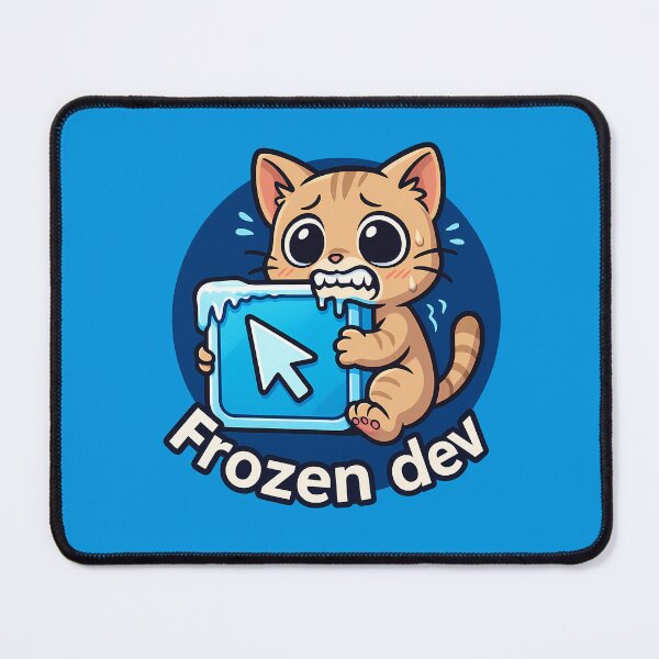 Item preview, Frozen Dev Cat Coding Sticker designed and sold by Yuliya Brush.