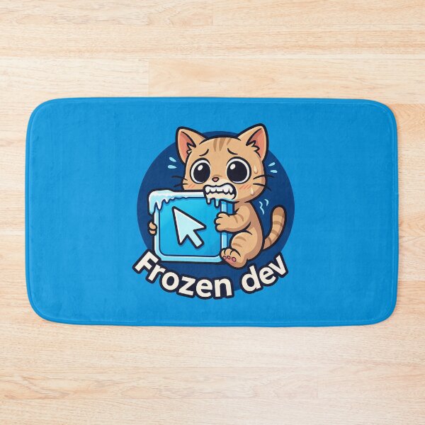 Item preview, Frozen Dev Cat Coding Sticker designed and sold by Yuliya Brush.