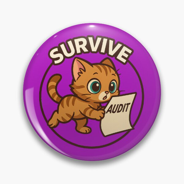 Artikelvorschau, Überleben Sie die Audit-Katze Sticker entworfen und verkauft von Yuliya Brush.