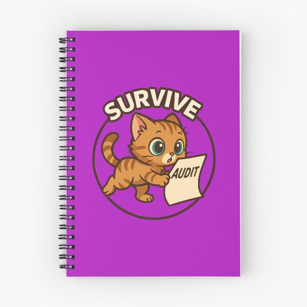 Item preview, Survive Audit Cat Sticker designed and sold by Yuliya Brush.
