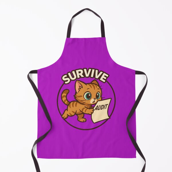 Item preview, Survive Audit Cat Sticker designed and sold by Yuliya Brush.