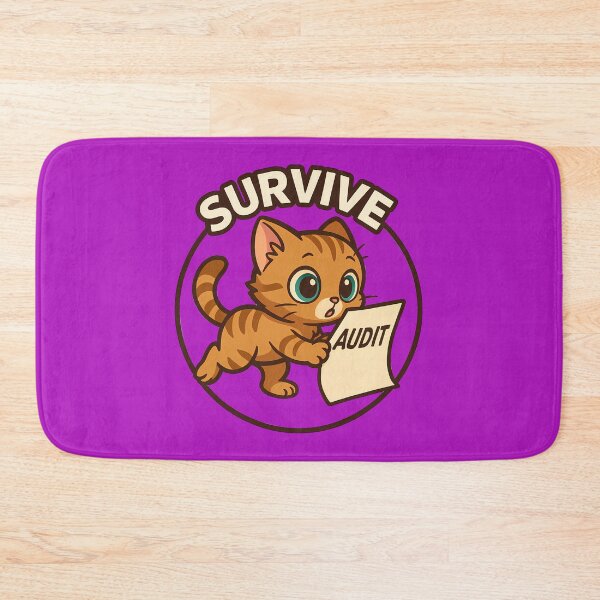 Item preview, Survive Audit Cat Sticker designed and sold by Yuliya Brush.