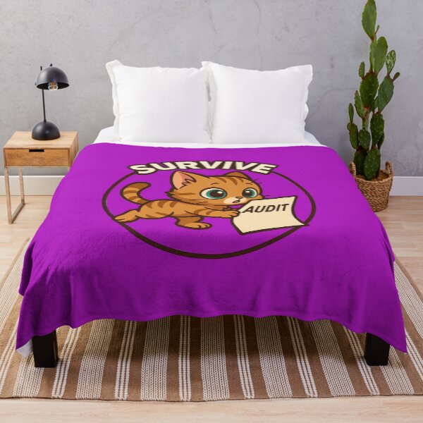 Item preview, Survive Audit Cat Sticker designed and sold by Yuliya Brush.