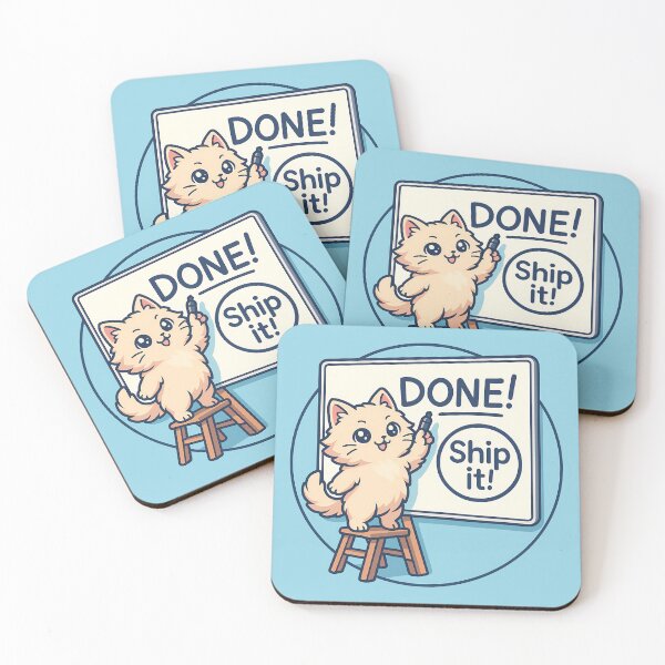 Item preview, Ship It! Task Complete Cat designed and sold by Yuliya Brush.