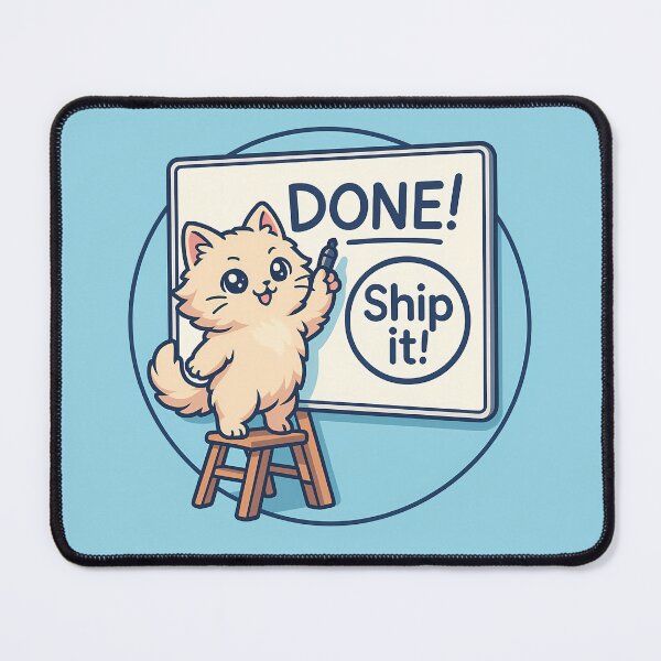 Item preview, Ship It! Task Complete Cat designed and sold by Yuliya Brush.