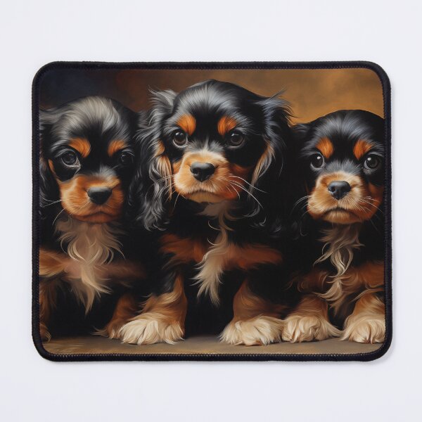 Item preview, Three Cavalier King Charles Spaniel Puppies designed and sold by PetsArt.
