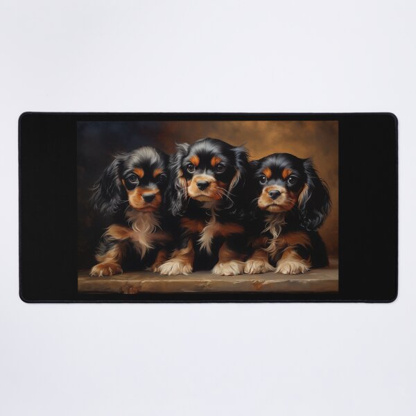 Item preview, Three Cavalier King Charles Spaniel Puppies designed and sold by PetsArt.