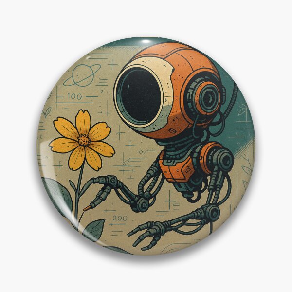 Item preview, Botanical Probe – Futuristic Plant Scanner Retro Sci-Fi Nature Art designed and sold by Domci.