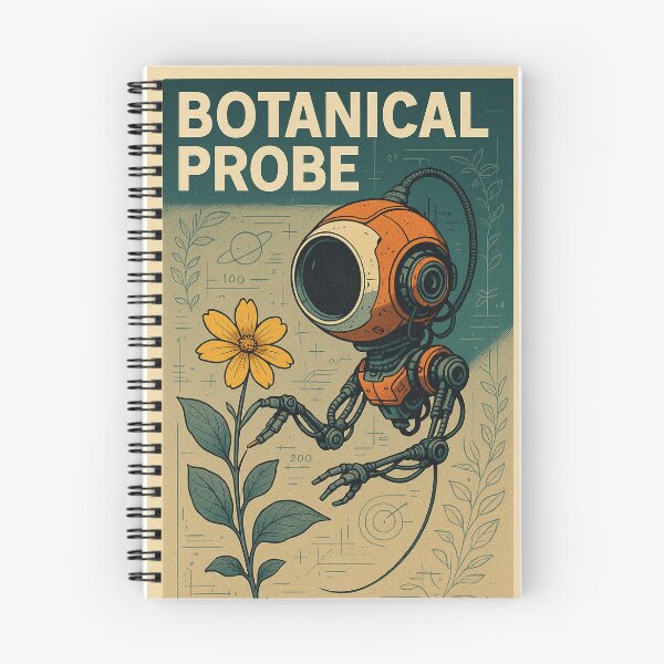 Item preview, Botanical Probe – Futuristic Plant Scanner Retro Sci-Fi Nature Art designed and sold by Domci.