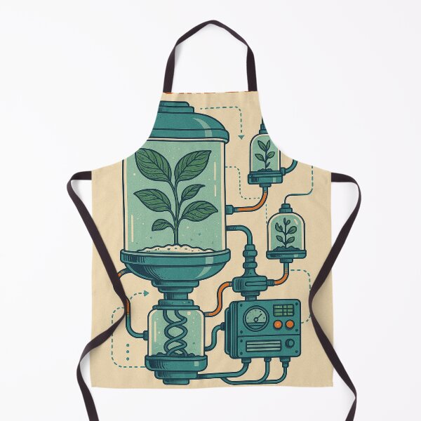 Item preview, Photosynthesis Engine 2075 – Futuristic Plant Machine Retro Sci-Fi Botanical Art designed and sold by Domci.